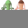500ml ice cream shape drinking cup with straw