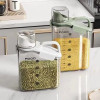 Acrylic Food Storage Jar with Measuring Cup – Rice, Pulses & Cereal Container