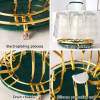6 Cup Golden Drying Rack,Mug Draining Organizer