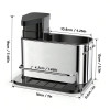 3-in-1 Kitchen Stainless Steel Tableware Soap Dispenser, Sponge Holder, Sink Organizer Drain Rack, Suitable for Kitchen Sinks