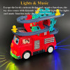 2 in 1 Fire Engine Duck Sliding Track Over Musical Truck Toy 