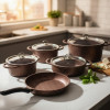 Falez NOVA 9 Pcs Cooking Set | Turkish Nonstick Cookware Pakistan
