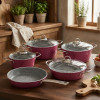 Falez BIO DIAMOND 9 Pcs Cooking Set | Granite Cookware Pakistan