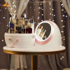 Oval Mirror Cosmetic Storage Organizer | Makeup Storage Box