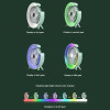 G shape rgb light fan