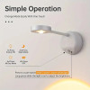 LED Motion Sensor Night Light Wireless USB Rechargeable with Remote Magnetic Wall Mount Indoor Lighting for Bedroom Hallway