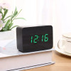 LED Wooden Watch Table Voice Control Digital Wood Despertador