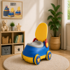 Kids Training Potty Seat With Backrest And Handle - Blue