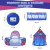3in1 Space Castle Tent House For Kids + Free 50 Balls