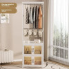 Baby wardrobe bedroom hanger bedside clothes storage cabinet rack drawer floor multi-function