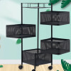 Multipurpose Rotating Storage Shelf Square Kitchen Organizer No Assembly Required