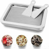 Ice Cream Maker Pan with Scrapers Rolled Ice Cream Pan