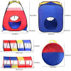 4in1 Kids Tunnel Tent House - Multicolor + Free 50 Balls