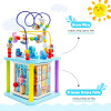 4 in 1 Multifunctional Wooden Activity Cube for Toddlers