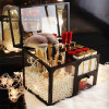 3 Compartment Glass Makeup Brush Organizer