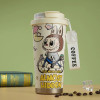 Labubu Cute Cartoon Coffee Thermos Leakproof Portable Travel Mug With Lid