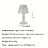 LED Diamond Table, Cordless Color Changing Touch Lamp, Bar Crystal Lighting, Decorative Small Table Lamp for Bedroom Living Room