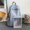 Fashion Man & Women's Nylon Cloth Solid Color  Student Schoolbag
