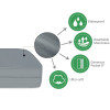 Waterproof Mattress Protector with Elastic Strap - Blue