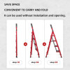 Wholesale DDP 3-step Powerful Portable Foldable Steel Ladder