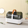 Portable Cosmetics Storage Box Desktop Lipstick Skin Care Products Jewelry Storage Organizing Rack Dust-proof Vanity Storage