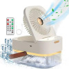 Double Spray Portable Humidifier Fan With Lamp