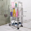 Frosted Acrylic Multi-Tier Storage Cart with Wheels