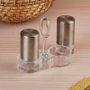 Acrylic Salt and Pepper Shakers Set with Tray
