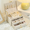 3 Layer Leather Jewelry Organizer