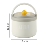 Stainless Steel Lunch Box with Foldable Spoon & Handle