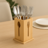Bamboo Cutlery Holder for Dining Table (Eco-Friendly Organizer)