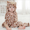 Cartoon Character Baby Hooded Towel Blanket Giraffe