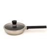 Stainless Steel Frying Pan with Glass Lid – 22cm