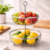 Premium 2-Tier Silver Fruit Basket