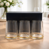 6 Pcs Premium Gold Base Crystal Glass Set