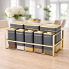 Urban Luxe Grey & Gold 9-Piece Kitchen Canister Set