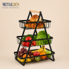 Wooden Handle Counter Top 3-Tier Fruit and Vegetable Stand by Metallics Home
