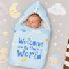 Velvet Newborn Carry Nest Blue | Welcome to the World Edition
