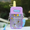 Cute Water Bottles with Straws Mobile Phone Travel Cup