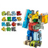 DIY Creative Education Blocks Assembling Action Figure Transformation Number Deformation Robot