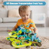 Dinosaur Climbing Hills Rail Car Colorful Track Set