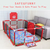 Extra Large Playpen | Play Yard for Babies | Football | Basketball | Red