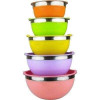 5Pcs Colourful Stainless Steel Multipurpose Bowl Set