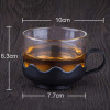 Heat resistant glass tea pot with 4 cups