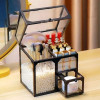 3 Compartment Glass Makeup Brush Organizer