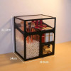 3 Compartment Glass Makeup Brush Organizer