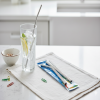Creative Cocktail Straws Set 201 Stainless Steel Colorful Bend Head Drinking Straws Outdoor Dining Utensils from China