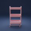 3-Tier Foldable Steel Trolley – Portable Multi-Purpose Storage Cart