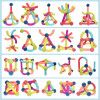 64 PCS Magnetic Building Blocks Set Early Learning Magnetic Sticks Balls Assembling Game