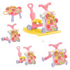 Huanger 5in1 Multifunction Motor Bike Style Baby Walker with Music Pink
